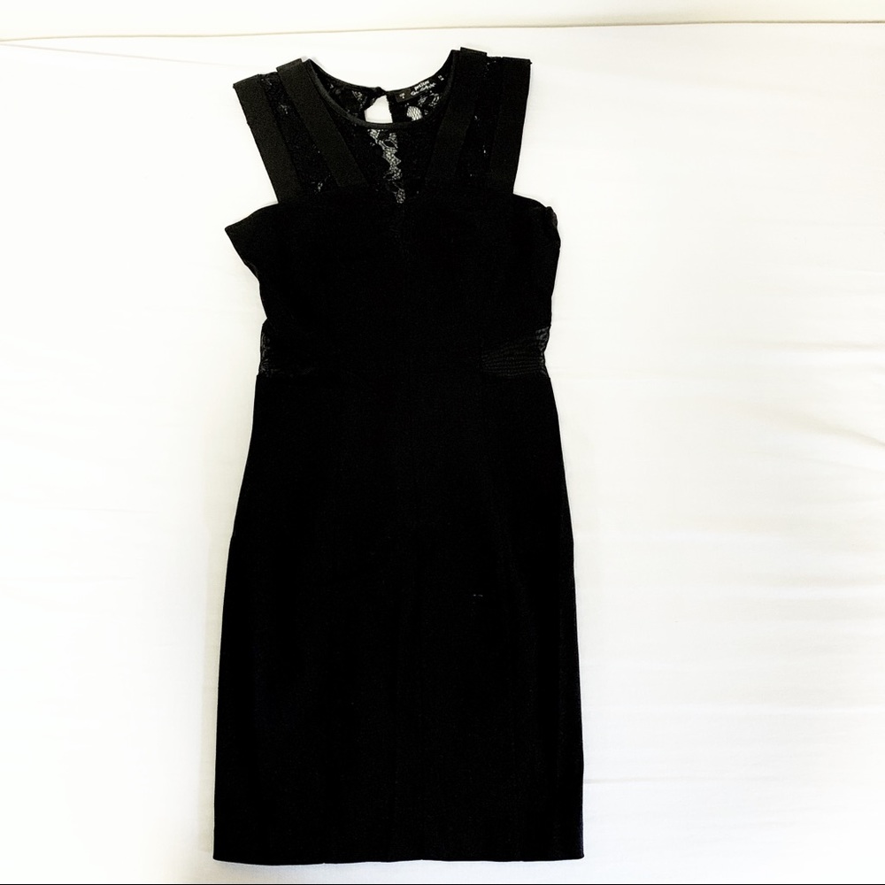 Miss Selfridge Black Mini Dress with Lace